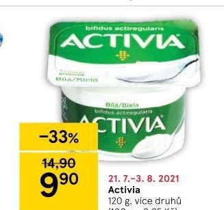 Bílý jogurt Activia Danone