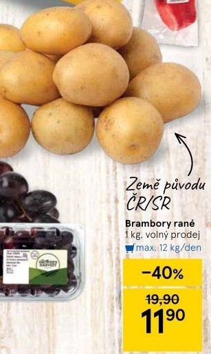 Brambory konzumní rané