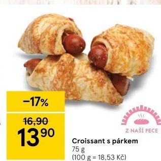 Croissant s párkem