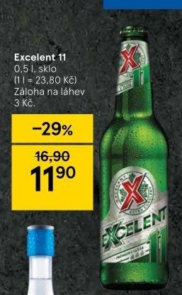 Pivo světlý ležák 11° Excelent