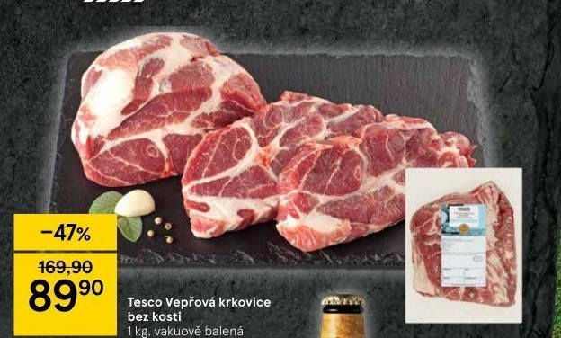 Vepřová krkovice bez kosti Tesco