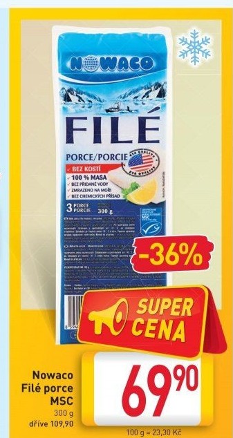 Rybí filé mražené Nowaco
