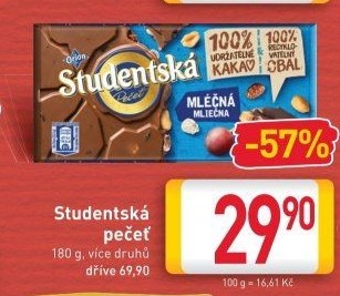 Čokoláda Studentská pečeť Orion