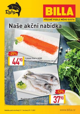 akční leták BILLA 21.7.2021-27.7.2021