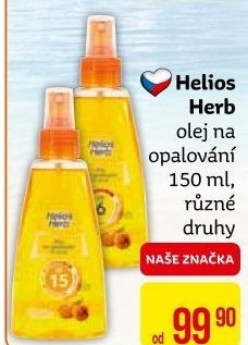 Olej na opalování ve spreji Helios Herb