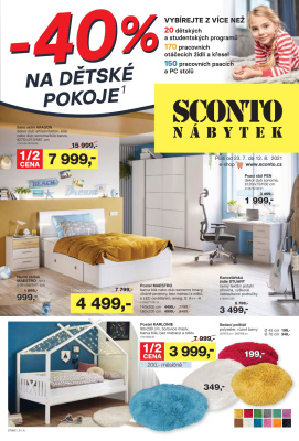 akční leták Sconto nábytek 23.7.2021-12.8.2021