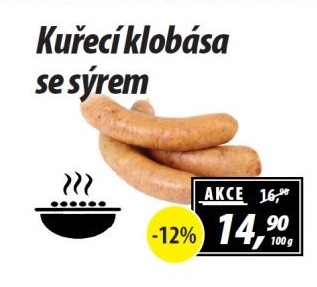 Kuřecí klobása se sýrem