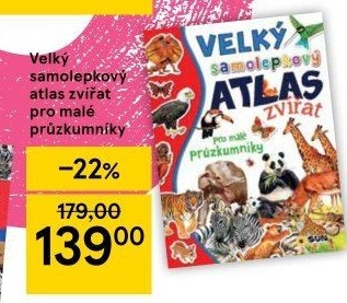 Kniha Velký samolepkový atlas zvířat pro malé průzkumníky