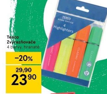 Zvýrazňovače Tesco