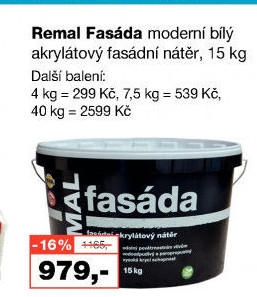 Fasádní barva Fasáda Remal