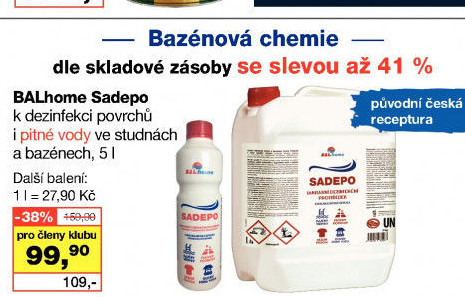 Sanitární kapalina Sadepo Balhome