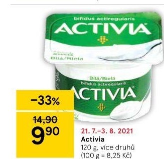Bílý jogurt Activia Danone