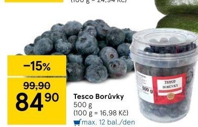 Borůvky Tesco