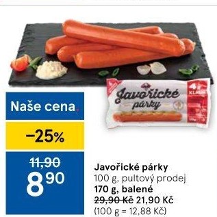 Párky javořické