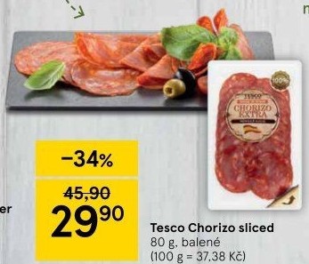 Salám Chorizo Tesco