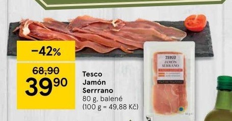 Šunka Jamón Serrano Tesco
