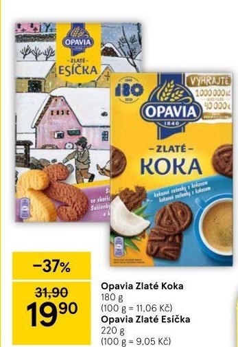 Sušenky Koka Zlaté Opavia
