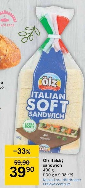 Toustový chléb Sandwich Soft Ölz