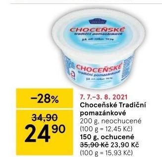 Tradiční pomazánkové Choceňské
