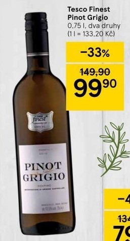 Víno Pinot Grigio Tesco Finest