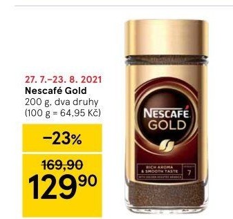 Instantní kávy Nescafé Gold