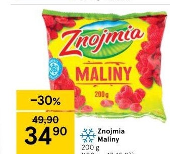 Mražené maliny Znojmia