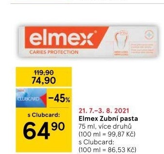 Pasty na zuby Elmex