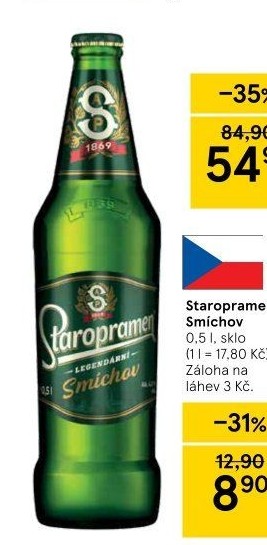 Pivo světlé výčepní 10° Smíchov Staropramen