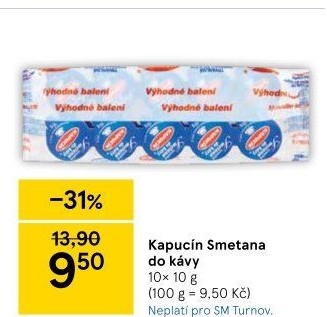 Smetánky do kávy Kapucín