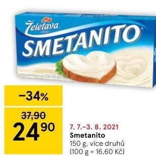Sýr tavený Smetanito Želetava