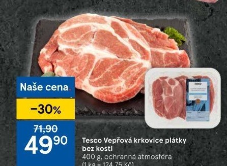 Vepřová krkovice bez kosti Tesco