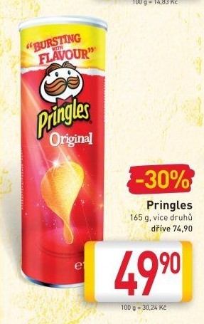 Chipsy Pringles - tubus