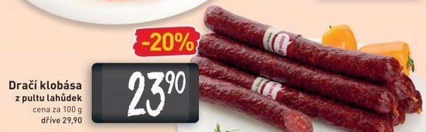 Dračí klobása Maso uzeniny Písek
