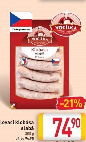 Klobása na gril Vocílka
