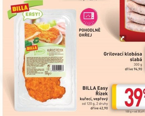 Kuřecí řízek Easy Billa