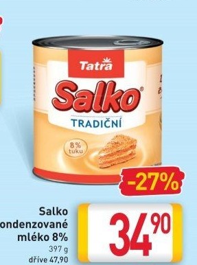 Mléko kondenzované Salko Tatra