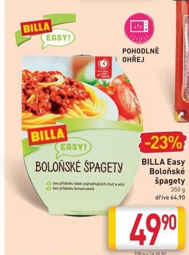 Špagety Boloňské Easy Billa