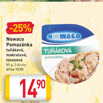 Tuňáková pomazánka Nowaco
