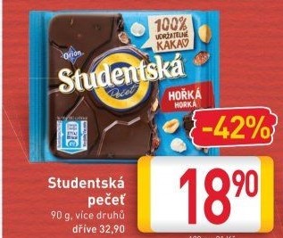 Čokoláda Studentská pečeť Orion