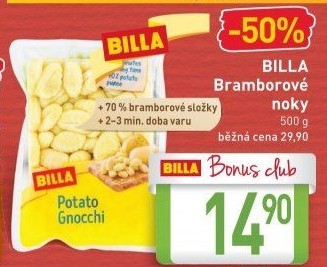 Noky bramborové Billa