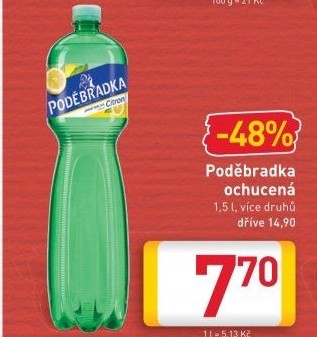 Ochucená voda Poděbradka