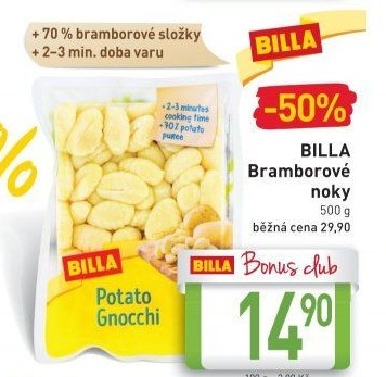 Noky bramborové Billa