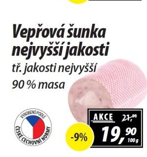Šunka vepřová nejvyšší jakosti