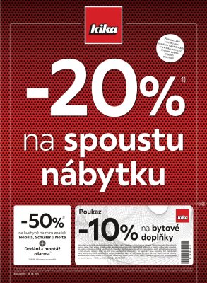 akční leták Kika nábytek 2.8.2021-15.8.2021