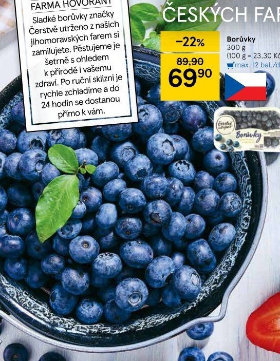 Borůvky Čerstvě utrženo