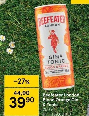 Míchaný nápoj Beefeater Blood Orange Gin a Tonic