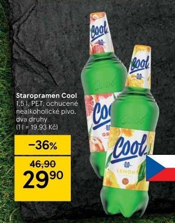Nealkoholické pivo ochucené Staropramen Cool