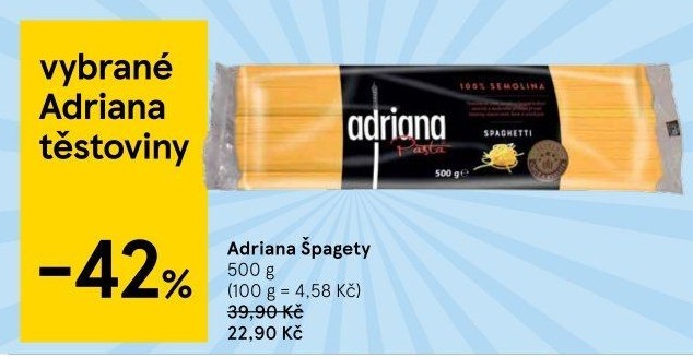 Těstoviny semolinové Adriana
