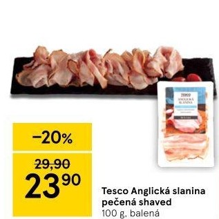 Anglická slanina shaved Tesco