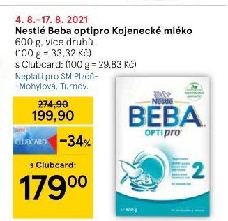 Mléčná výživa Beba Optipro Nestlé